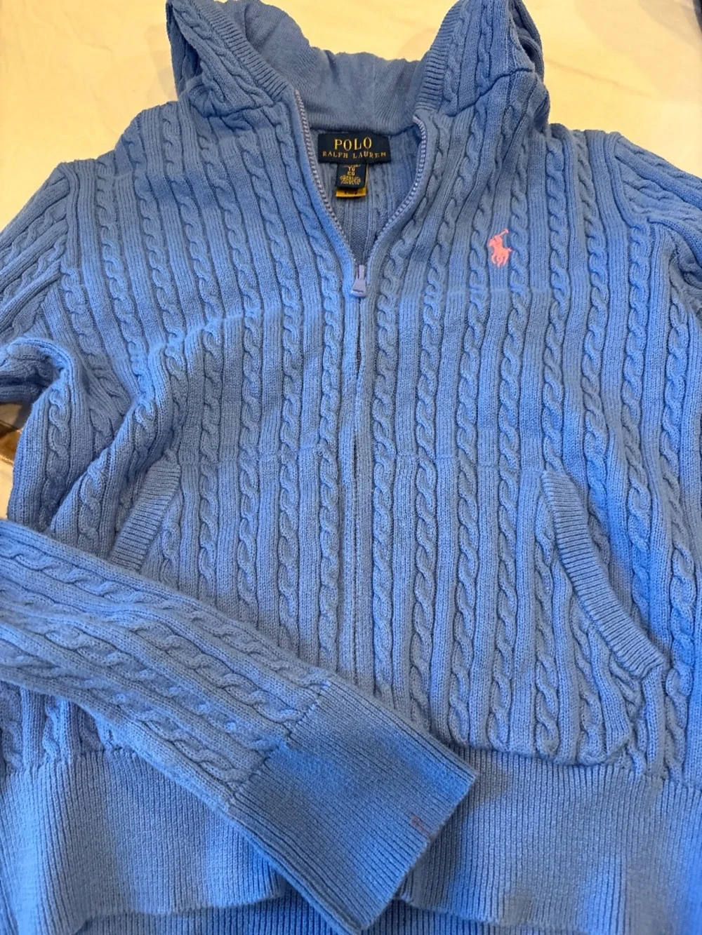 Ralph Lauren cable knit hoodie